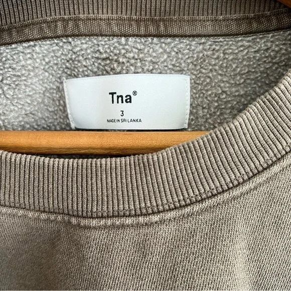 Aritzia TNA Boyfriend Crew in GD Stone Taupe - Picture 5 of 7
